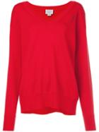 Grey Jason Wu Crew Neck Jumper, Women's, Size: Xs, Red, Merino