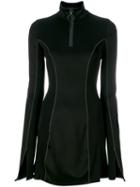 Off-white - Zip Neck Dress - Women - Viscose/polyester/spandex/elastane - 40, Black, Viscose/polyester/spandex/elastane