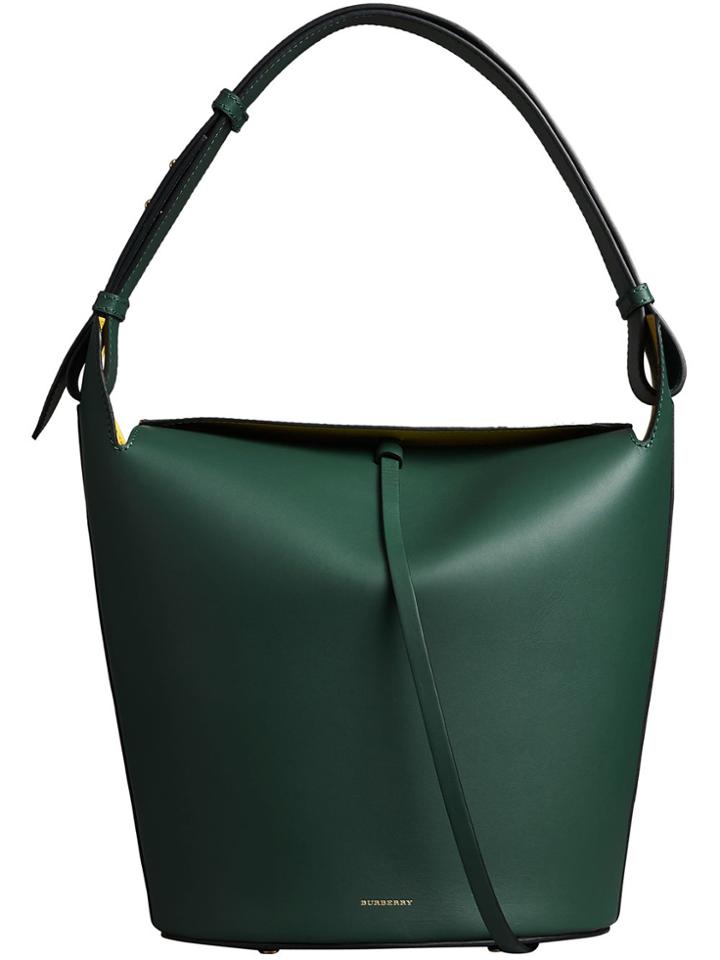 Burberry The Large Leather Bucket Bag - Green