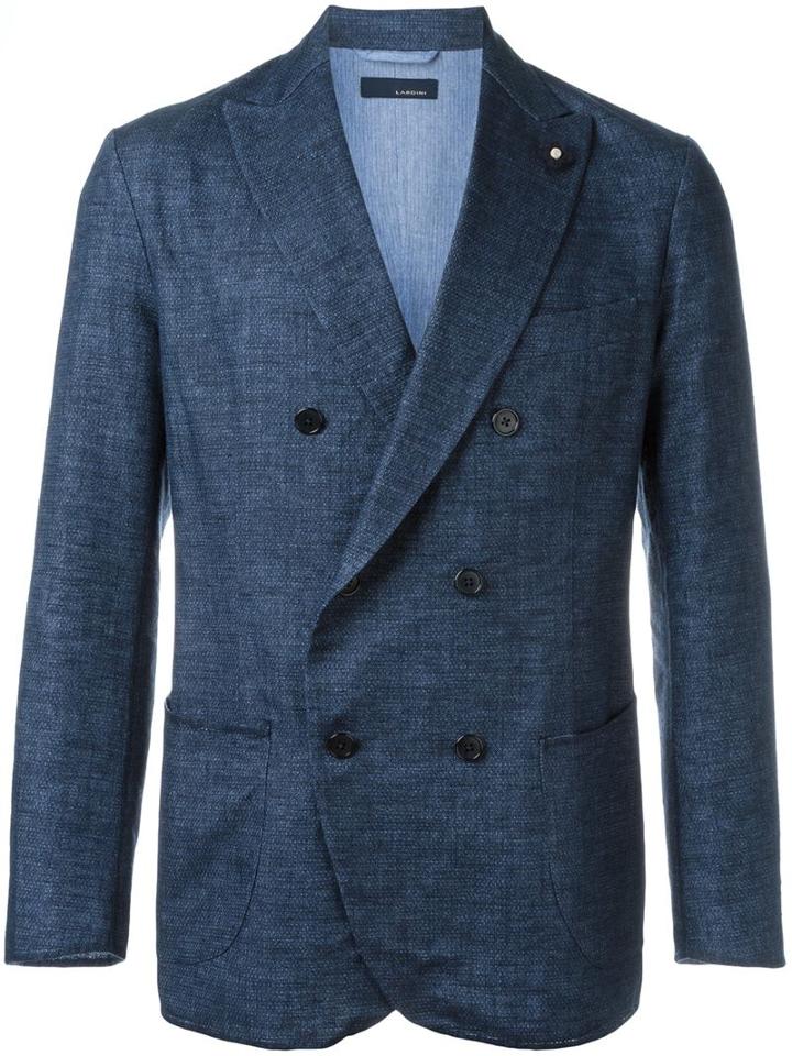 Lardini Double-breasted Woven Blazer