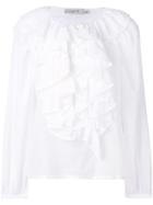 Coach Ruffle Bib Shirt - White