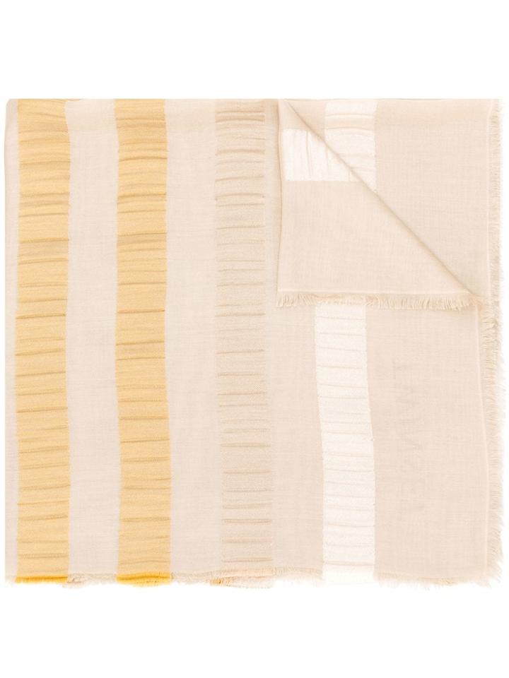 Twin-set Long Striped Scarf - Neutrals