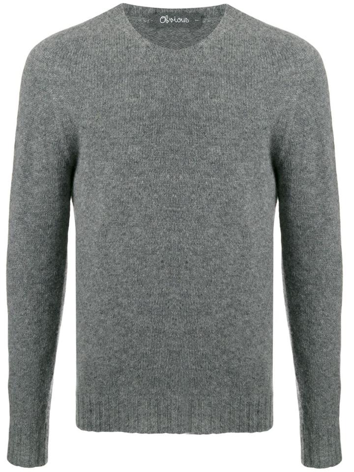 Obvious Basic Crewneck Jumper - Grey