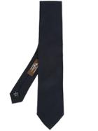 Nicky Geometric Pattern Stitched Tie - Blue