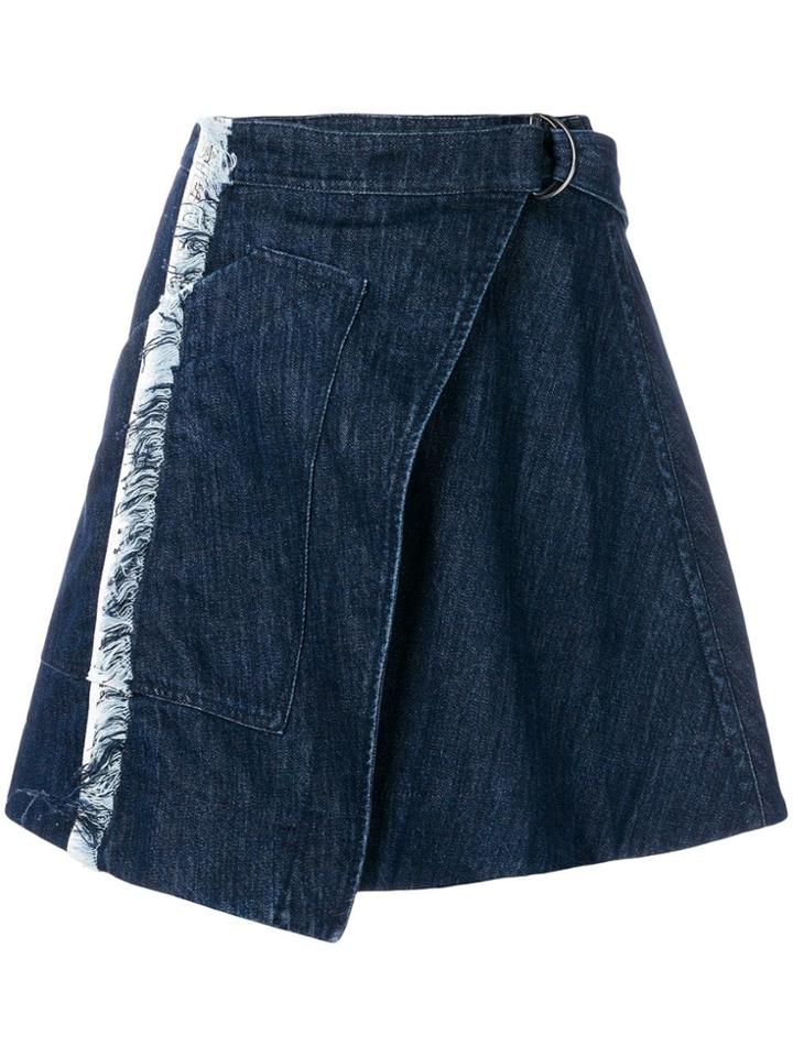 House Of Holland Taped Denim Skirt - Blue