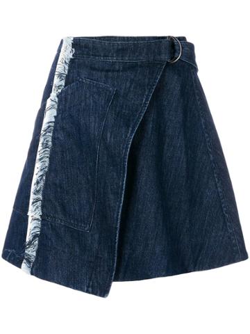 House Of Holland Taped Denim Skirt - Blue