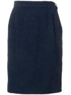 Yves Saint Laurent Pre-owned 1980's Straight Fit Skirt - Blue