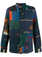 Ps Paul Smith Abstract Print Shirt - Blue