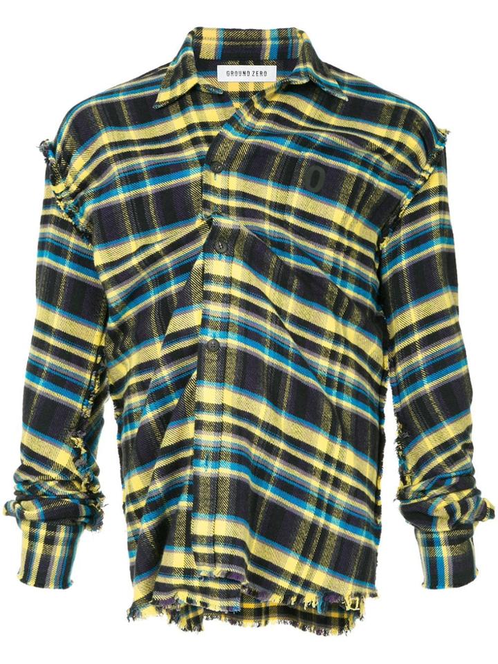 Ground Zero Draped Check Shirt - Multicolour