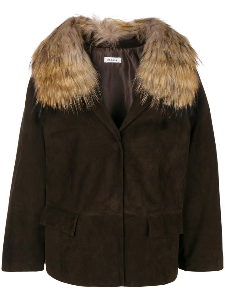 P.a.r.o.s.h. Loose Fitted Jacket - Brown