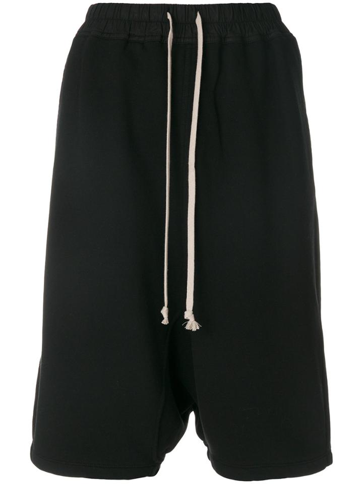 Rick Owens Drkshdw Drop-crotch Track Shorts - Black