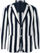 Tagliatore - Striped Blazer - Men - Cotton/cupro - 48, Black, Cotton/cupro