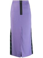Natasha Zinko Plaid Midi Skirt - Purple