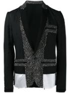 Haider Ackermann Panelled Blazer, Men's, Size: 48, Black, Polyester/virgin Wool/acrylic/viscose