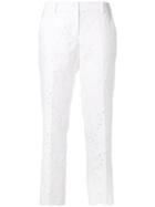 Michael Michael Kors Floral-pattern Cropped Trousers - White
