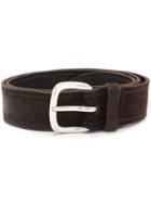Orciani Classic Stitch Detail Belt, Men's, Size: 95, Brown, Leather/brass
