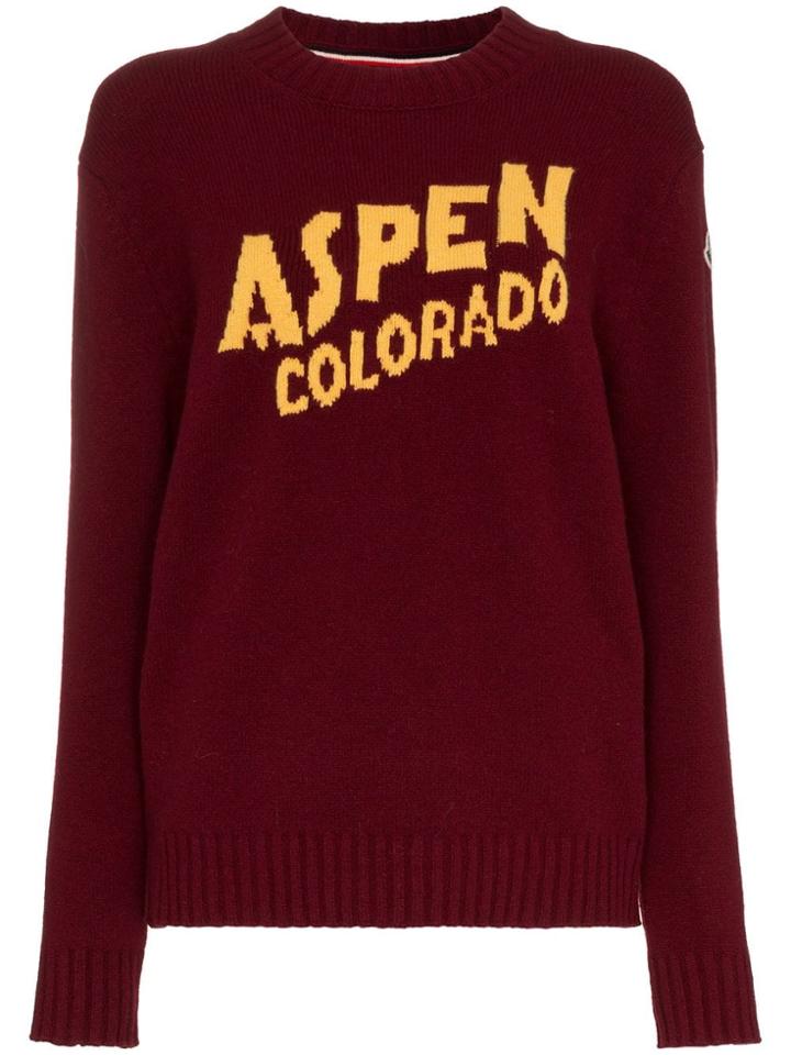 Moncler Aspen Cashmere And Wool Sweater - Red