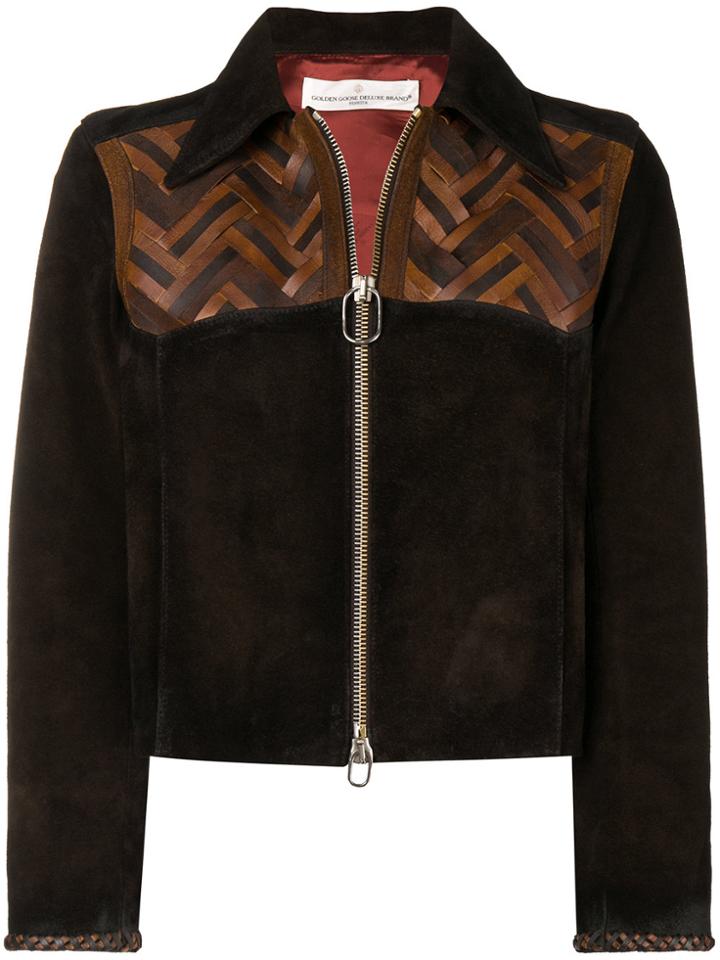 Golden Goose Deluxe Brand Fitted Leather Jacket - Brown