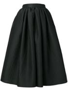 Msgm Textured Flared Skirt - Black