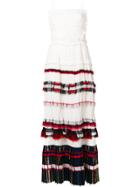 3.1 Phillip Lim Striped Pleated Maxi Dress - White