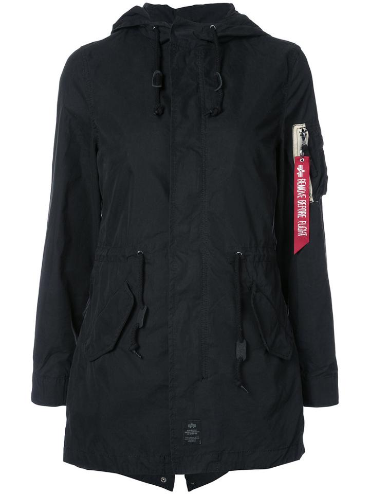 Alpha Industries - Diplomat Fishtail Parka - Women - Cotton/nylon - S, Black, Cotton/nylon