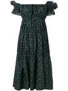 Hache - Off Shoulder Dress - Women - Cotton - 38, Green, Cotton