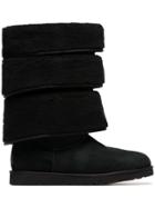 Y / Project X Ugg Black Triple Layered Shearling Boots - Brown