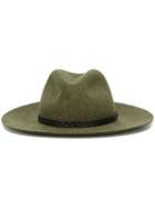 Rag & Bone Classic Fedora Hat, Women's, Size: Small, Green, Wool