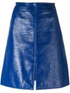 Courrèges A-line Skirt, Women's, Size: 36, Blue, Cotton/polyurethane/cupro
