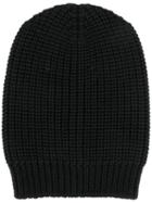 Ma'ry'ya Ribbed Knit Hat - Black