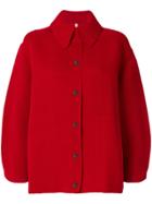 Boboutic Oversized Pop Button Jacket - Red