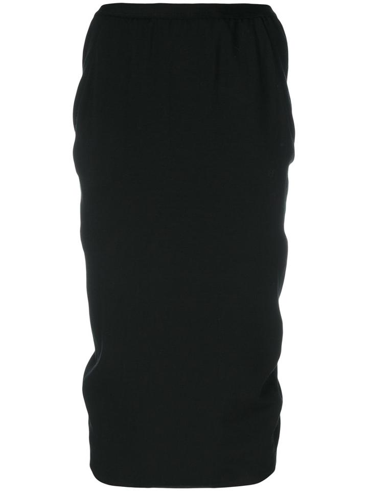 Rick Owens - Soft Pillar Short Skirt - Women - Silk/virgin Wool - 38, Black, Silk/virgin Wool