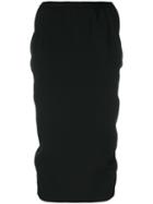 Rick Owens - Soft Pillar Short Skirt - Women - Silk/virgin Wool - 38, Black, Silk/virgin Wool