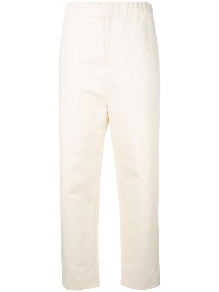 Marni - Cropped Trousers - Women - Cotton/linen/flax - 44, Nude/neutrals, Cotton/linen/flax