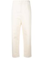 Marni - Cropped Trousers - Women - Cotton/linen/flax - 44, Nude/neutrals, Cotton/linen/flax