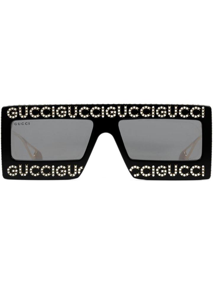Gucci Eyewear Mask-frame Acetate Sunglasses - Black
