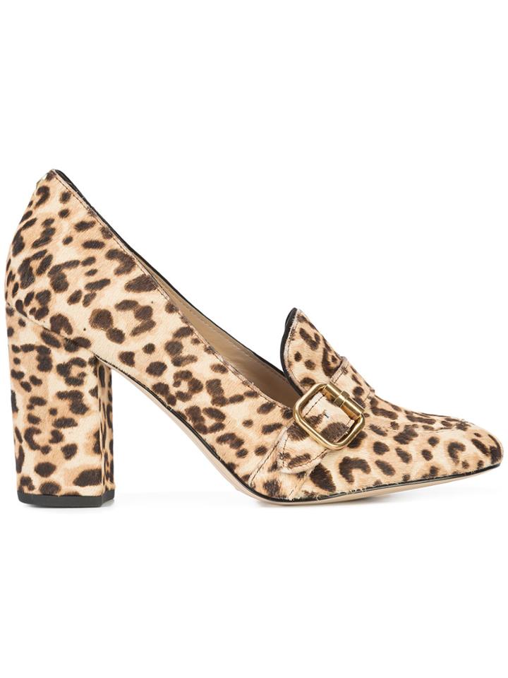 Sam Edelman Leopard-print Heeled Loafers - Multicolour