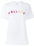 Holiday Logo Print T-shirt, Women's, Size: Medium, White, Cotton