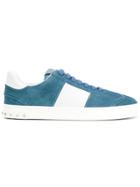 Valentino Two-tone Lace-up Sneakers - Blue
