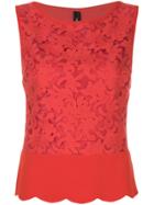 Marc Cain Lace Top - Red