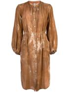 Raquel Allegra Buttoned Shirt Dress - Brown