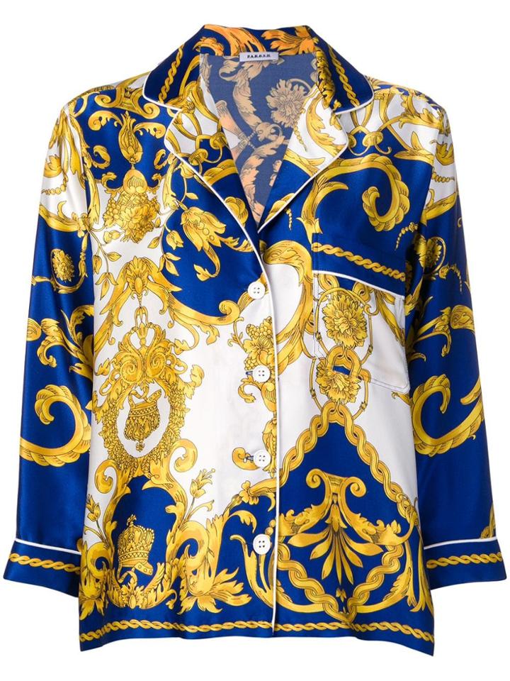 P.a.r.o.s.h. Baroque Print Shirt - Blue