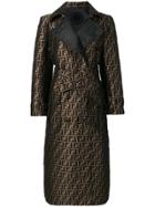 Fendi Ff Motif Trench Coat - Brown