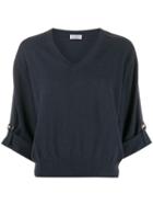 Brunello Cucinelli Tab Sleeve Jumper - Blue