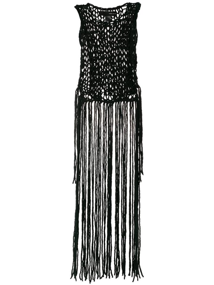 Isabel Benenato Open Stitched Handmade Vest - Black