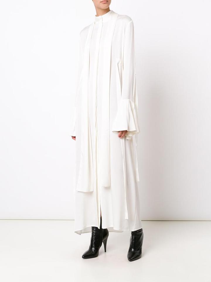 Ellery 'pussy Bow' Dress, Women's, Size: 8, White, Silk/spandex/elastane