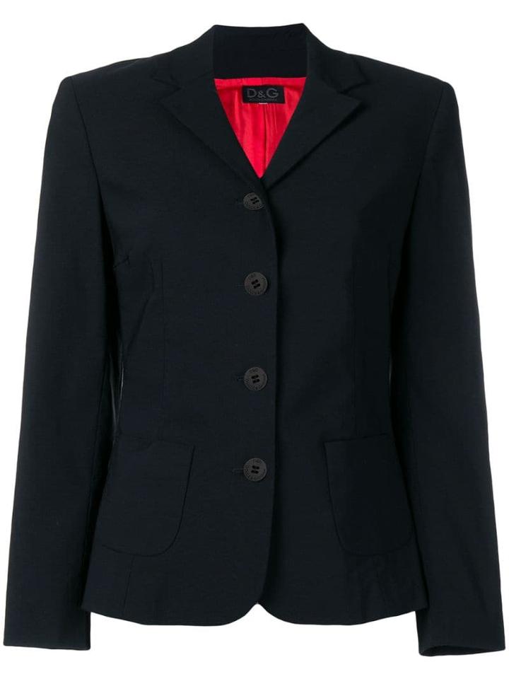 Dolce & Gabbana Pre-owned Single Breasted Blazer - Black