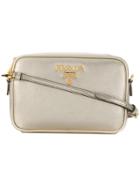 Prada Saffiano Lux Clutch - Nude & Neutrals