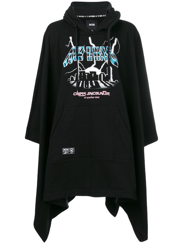 Ktz Logo Print Cape - Black