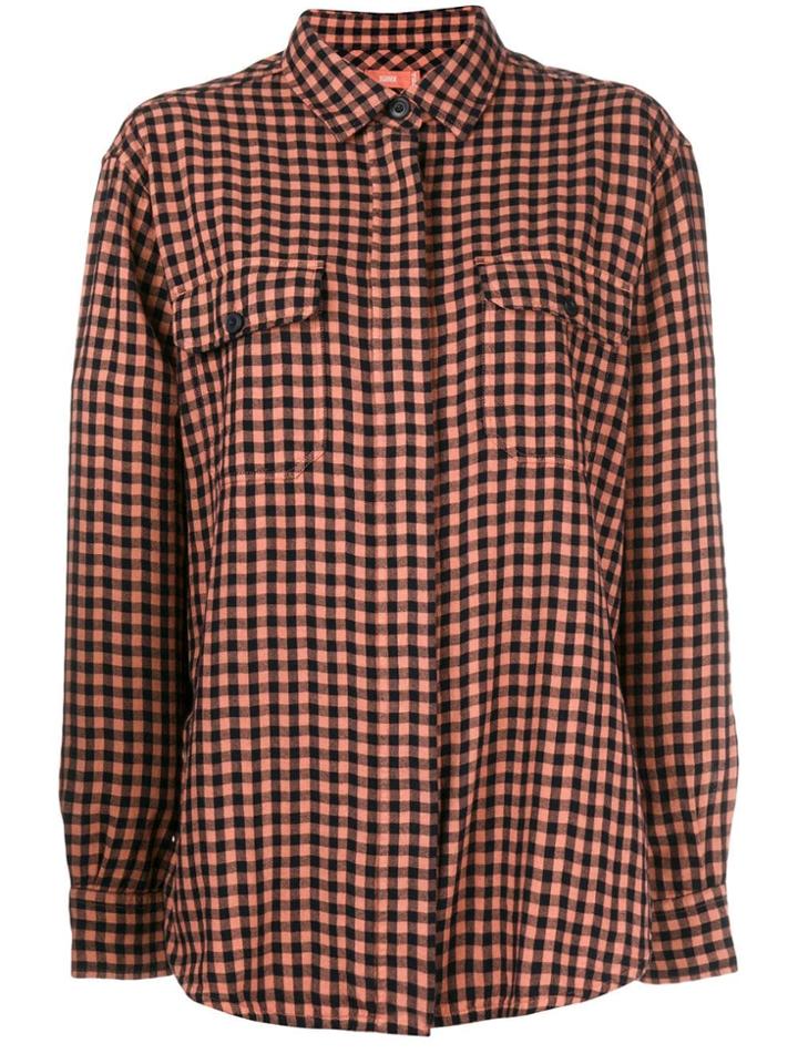 Closed Checked Long-sleeve Shirt - Brown